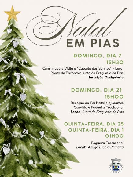 Vamos viver todos juntos o Natal em Pias?